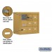 Salsbury Cell Phone Storage Locker - with Front Access Panel - 3 Door High Unit (8 Inch Deep Compartments) - 9 A Doors (8 usable) - Gold - Surface Mounted - Master Keyed Locks